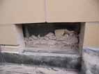 cavity tray filled with debris